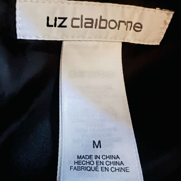 Vintage Liz Claiborne Espresso Brown Genuine Lambskin Leather Soft Biker Vest -M - Picture 8 of 9